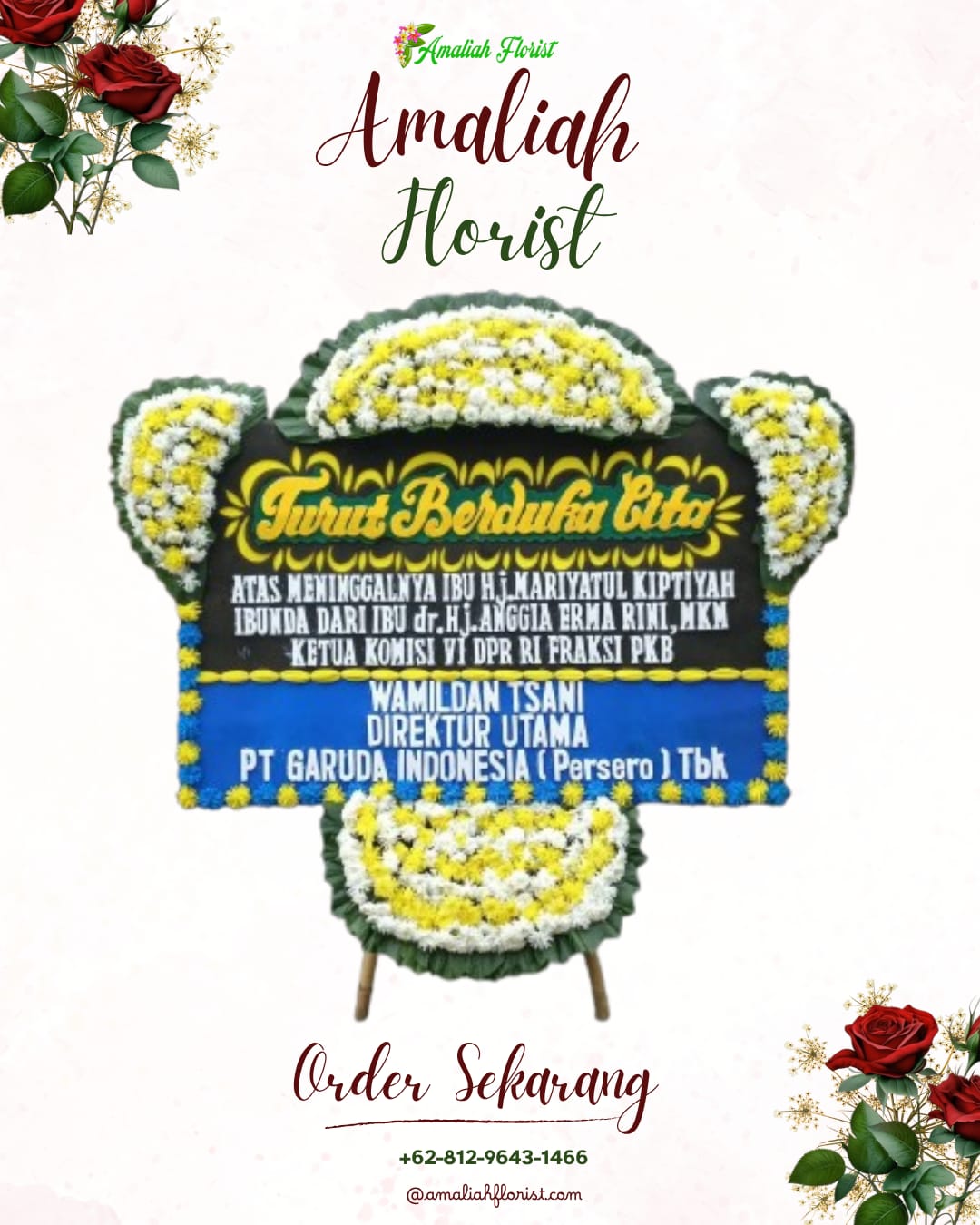 Papan Bunga Duka Pedes